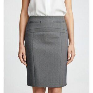 NWT Express Gray Micro Polka Dot Pencil Skirt Size 0 Office